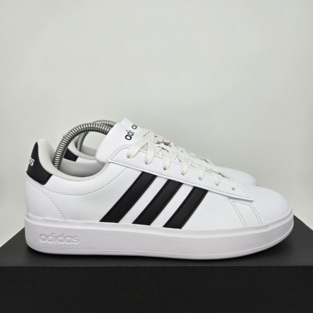 adidas Grand Court Cloudfoam Lifestyle Court Comfort White Black Shoes Size 8.5 - Picture 3 of 8